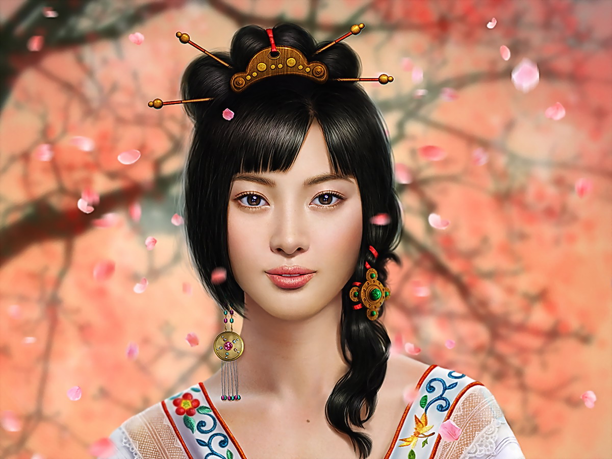 Красивая Китайская Девушка