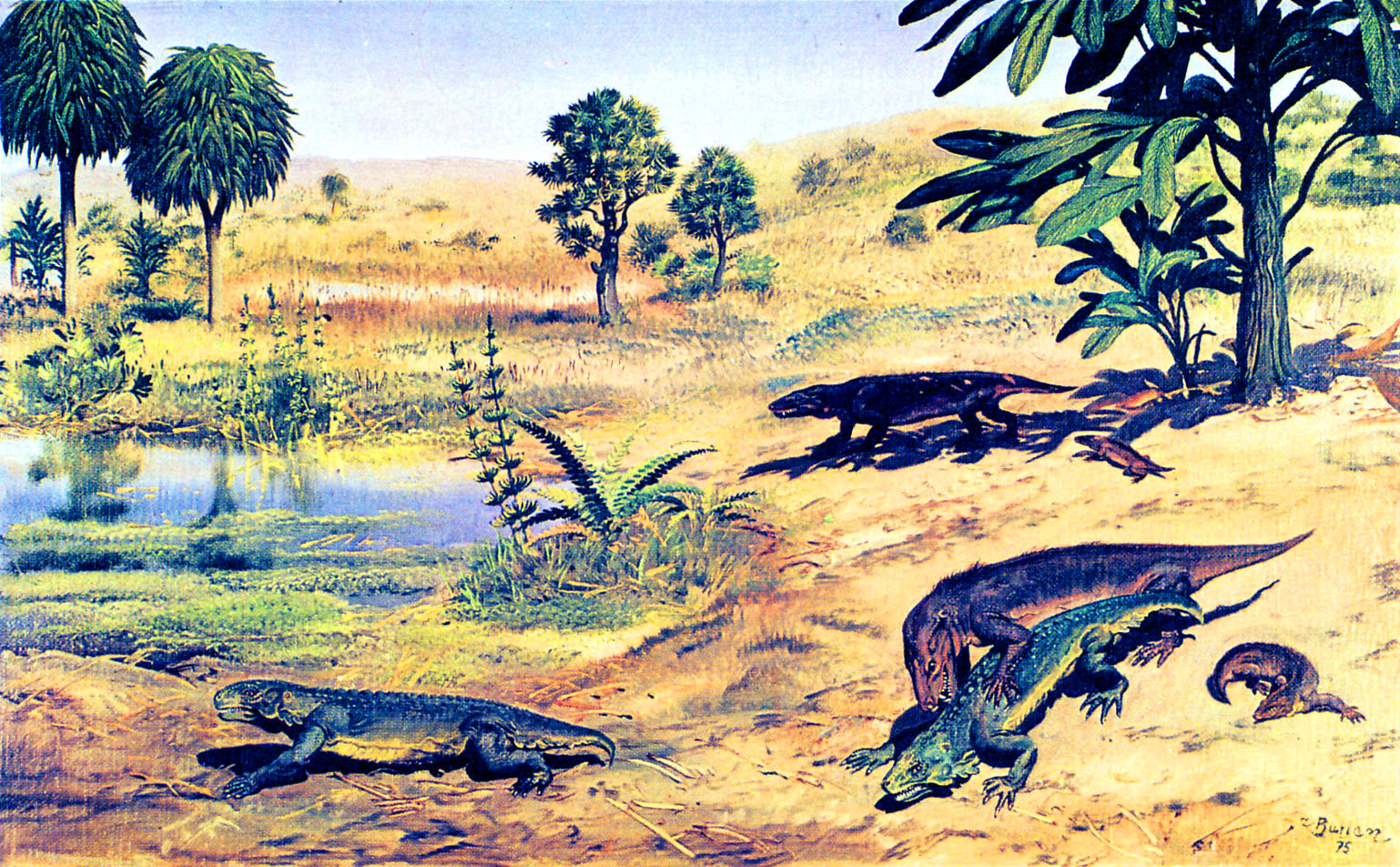 Триасовый период мезозойской эры рептилии