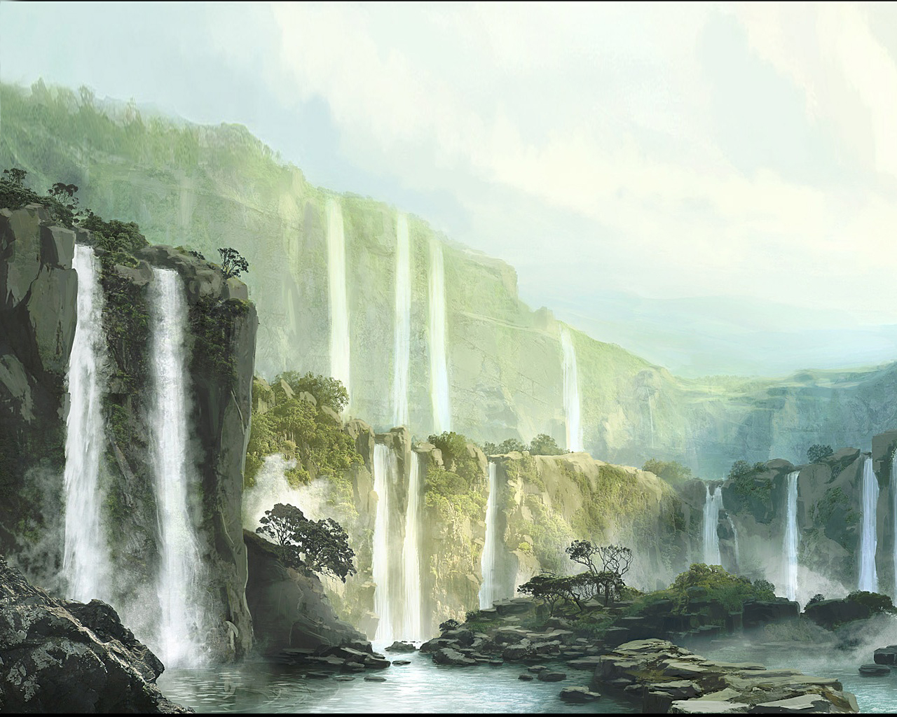 Долина водопадов арт