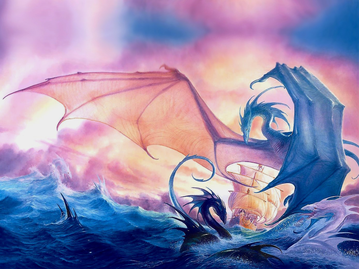 Водяной дракон рисунок