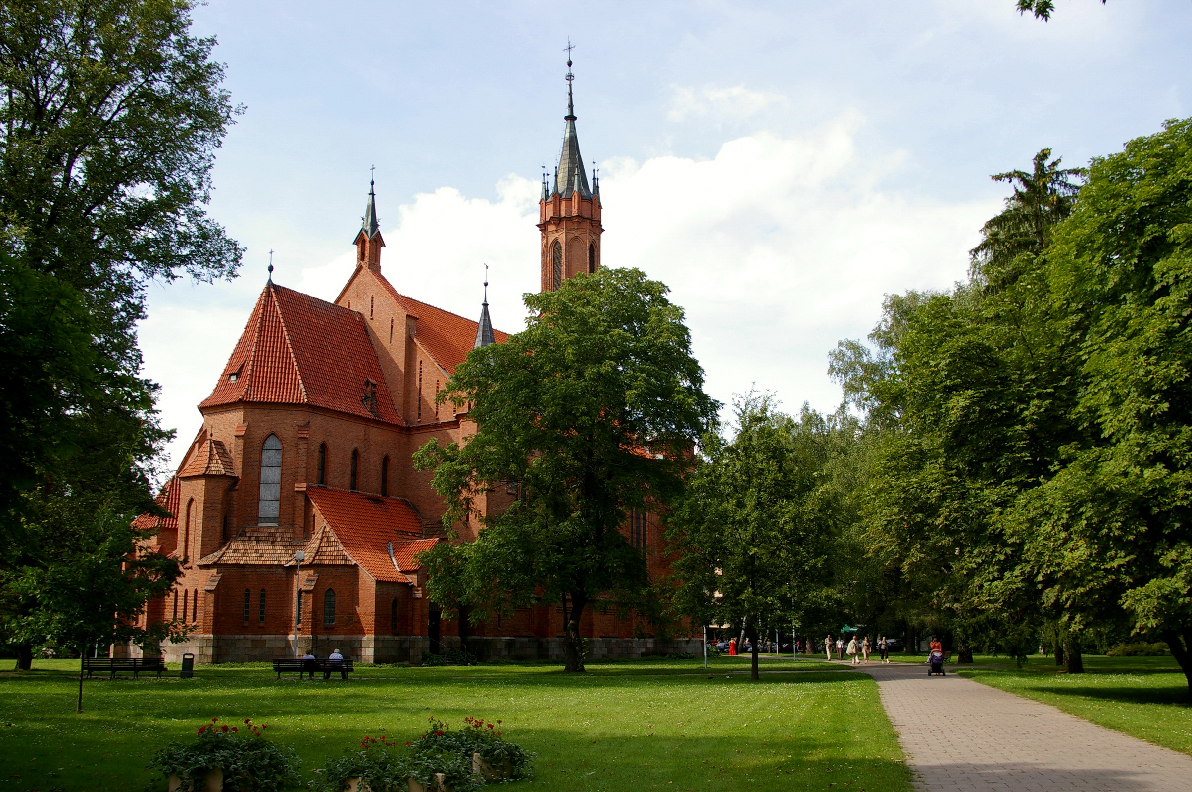 Литва. Города Литвы Druskininkai. Друскининкай костел. Друскининкай Литва храм. Друскининкай Литва достопримечательности.