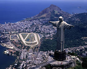 Фотографии Бразилия Рио-де-Жанейро Статуя Иисуса Христа