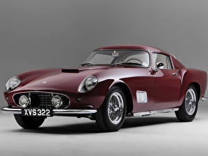 Картинка Ferrari Ferrari 250 GT вишневый цвет Автомобили