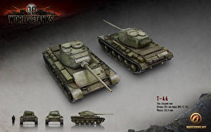 Фотографии World of Tanks Танк T-44 Игры