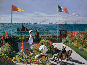 Фотографии Картина Monet, Claude - Terrace at Sainte Adresse