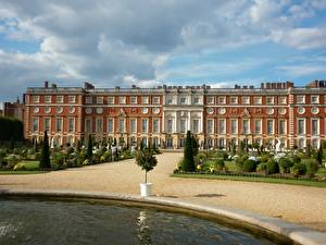 Картинки Великобритания Hampton Court Города