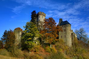 Картинки Замки Германия Castle Gerolstein Города