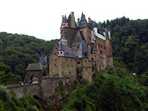 Картинки Замок Германия Burg Eltz город