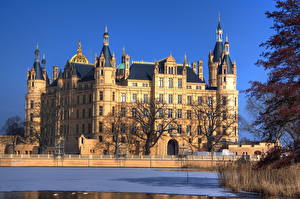 Обои Замки Германия Schwerin Castle