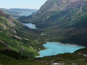 Обои Парки Горы Glacier National Park [USA, Montana] Trail towards Many Glacier