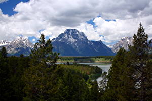 Фотография Парк Горы SnakeRiver Grand Teton National Park Wyoming