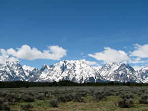 Картинки Парк Горы Teton Range, Grand Teton National Park [USA, Wyoming] Природа