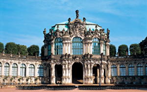 Картинка Дома Германия Zwinger palace Zwinger Wallpavillon Дрезден город