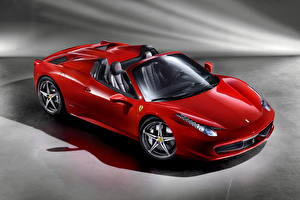 Обои для рабочего стола Ferrari красный Автомобили