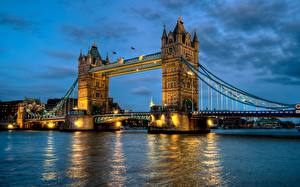 Картинки Великобритания London tower bridge Города
