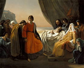 Фото Живопись Ary Scheffer - The Death of Saint Louis