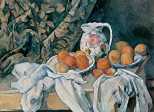 Фото Картина Cezanne Paul - Still Life with a Curtain