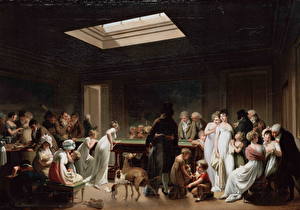 Картинка Живопись Boilly Louis-Leopold - A Game of Billiards