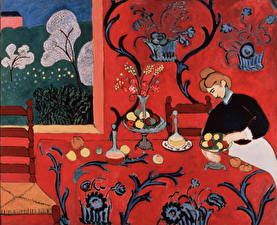 Картинки Картина Matisse Henri - The Red Room (Harmony in Red)