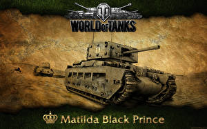 Фотография World of Tanks Танк Matilda Black Prince компьютерная игра