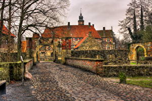 Картинки Замки Германия Burg Vischering