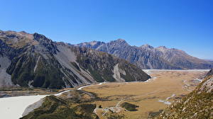 Фото Гора Парк Mount Cook New Zealand Природа