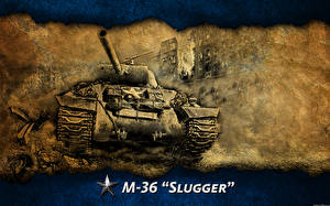 Фотография World of Tanks Танки M-36 Slugger Игры