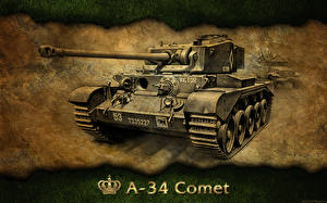 Картинки WOT Танки A-34 Comet Игры