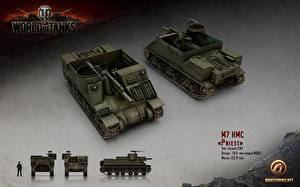 Обои World of Tanks Танк M7 HMC Priest Игры